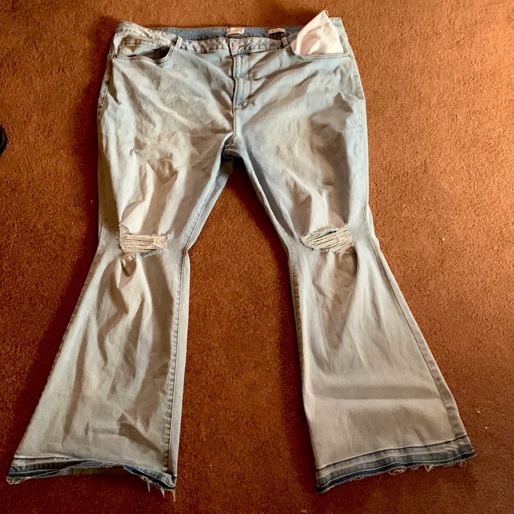 These are bootcut jeans